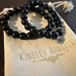 Kinsley Armelle Silver Coal Bracelet Stack (Incl. 2)